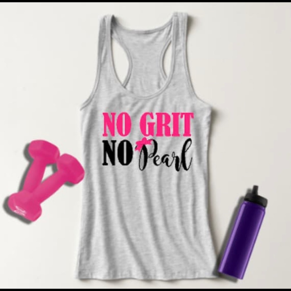 No Grit No Pearl-Workout Racer Back/Plus Sizes